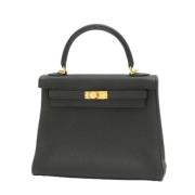 Pre-owned Leather handbags Hermès Vintage , Black , Dames