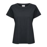 Zwarte Tee Top Hannemw T-Shirts My Essential Wardrobe , Black , Dames