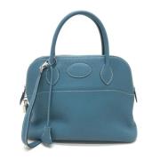 Pre-owned Leather handbags Hermès Vintage , Blue , Dames