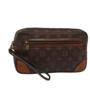 Pre-owned Canvas clutches Louis Vuitton Vintage , Brown , Dames