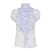 Crinkle SS Shirt NightSky Harts Saint Tropez , Blue , Dames