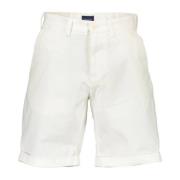 Heren Bermuda Shorts Wit 5-Zak Gant , White , Heren