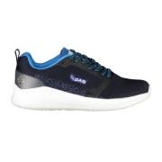 Sportieve Blauwe Veterschoenen met Contrastdetails GAS , Blue , Heren