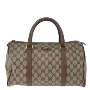 Pre-owned Canvas travel-bags Gucci Vintage , Beige , Dames