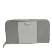 Pre-owned Leather wallets Prada Vintage , Gray , Dames