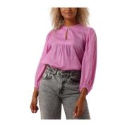 Elegant Pink June Blouse Moliin , Pink , Dames