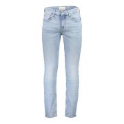 Slim Taper Jeans Blauw Gewassen Calvin Klein , Blue , Heren