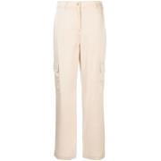 Stijlvolle Cargo Track Broek Michael Kors , Beige , Dames