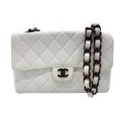 Pre-owned Leather chanel-bags Chanel Vintage , White , Dames