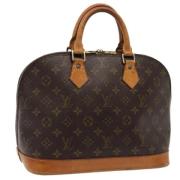 Pre-owned Canvas handbags Louis Vuitton Vintage , Brown , Dames