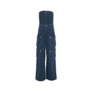 Cargo Denim Overall met Rits Liu Jo , Blue , Dames