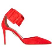 Pre-owned Suede heels Aquazzura Pre-owned , Red , Dames