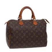 Pre-owned Canvas handbags Louis Vuitton Vintage , Brown , Dames