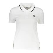 Witte Polo Met Korte Mouwen Fila , White , Dames