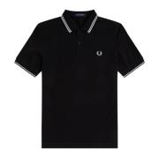 Polo met dubbele streep M3600 Fred Perry , Black , Heren