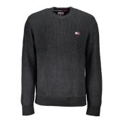 Zwarte Heren Trui Lange Mouw Tommy Hilfiger , Black , Heren