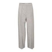 Geplooide Broek Graniet Melange Klassieke Stijl InWear , Gray , Dames