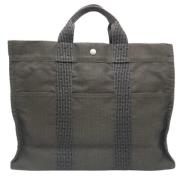 Pre-owned Canvas handbags Hermès Vintage , Gray , Dames