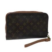 Pre-owned Canvas clutches Louis Vuitton Vintage , Brown , Dames