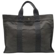 Pre-owned Canvas handbags Hermès Vintage , Gray , Dames