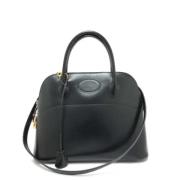 Pre-owned Leather handbags Hermès Vintage , Black , Dames