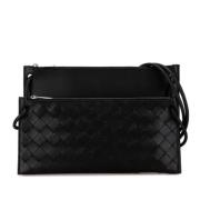 Pre-owned Leather pouches Bottega Veneta Vintage , Black , Dames