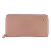 Pre-owned Leather wallets Chanel Vintage , Pink , Dames