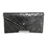 Pre-owned Leather wallets Chanel Vintage , Black , Dames