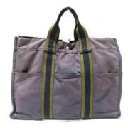 Pre-owned Canvas hermes-bags Hermès Vintage , Gray , Dames