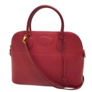 Pre-owned Leather handbags Hermès Vintage , Red , Dames