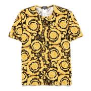 Barocco Print Crewneck Ondergoed Versace , Yellow , Heren