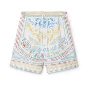 Multicolor Zijden Twill Shorts Casablanca , Multicolor , Heren