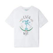 Marmer Standbeeld Tennis T-shirt Wit Casablanca , White , Heren