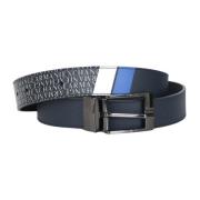 Omkeerbare Blauw & Zwart Herengordel Armani Exchange , Blue , Heren