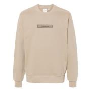 Geborduurd Logo Sweatshirt Calvin Klein , Beige , Heren