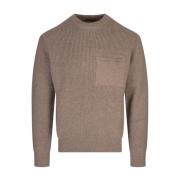 Kasjmier Crew Neck Trui Bruin Ermenegildo Zegna , Brown , Heren