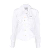 Witte Orb Logo Top Vivienne Westwood , White , Dames