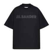 T-shirt met logo Jil Sander , Black , Dames