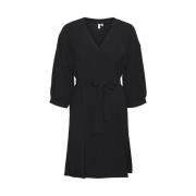 Zwarte Jurk Geweven Boutique Stijl Vero Moda , Black , Dames