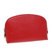 Pre-owned Leather pouches Louis Vuitton Vintage , Red , Dames