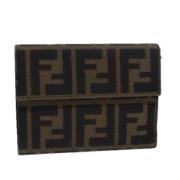 Pre-owned Canvas wallets Fendi Vintage , Black , Unisex