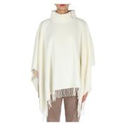 Merino Wol en Kasjmier Cape Fabiana Filippi , Beige , Dames