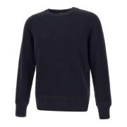 Merino Wol Crew Neck Sweater Kangra , Blue , Heren