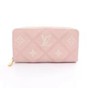 Pre-owned Leather wallets Louis Vuitton Vintage , Pink , Dames