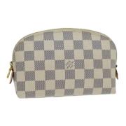 Pre-owned Canvas pouches Louis Vuitton Vintage , White , Dames