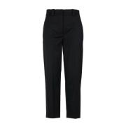 Zwarte Wol Cigarette Broek Erika Cavallini , Black , Dames