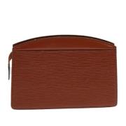 Pre-owned Leather pouches Louis Vuitton Vintage , Brown , Dames