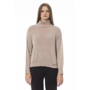 Elegant Volcano Neck Sweater Beige Baldinini , Beige , Dames