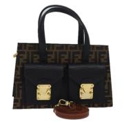 Pre-owned Canvas handbags Fendi Vintage , Brown , Dames