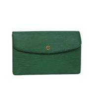 Pre-owned Leather handbags Louis Vuitton Vintage , Green , Dames